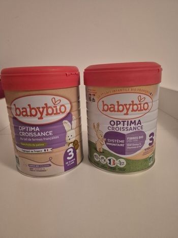 Lot 2 boites babybio optima