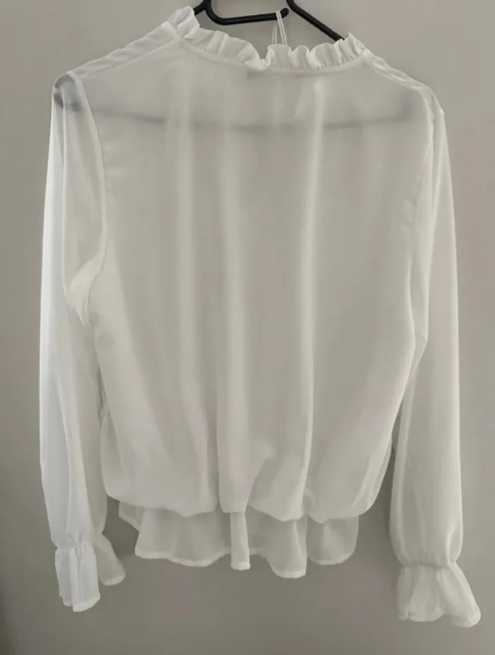 👚 magnifique haut femme - taille unique - neuf avec étiquette - blanc printemps été - photo numéro 10