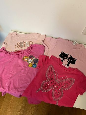 Lot 4 tee shirt manches courtes rose