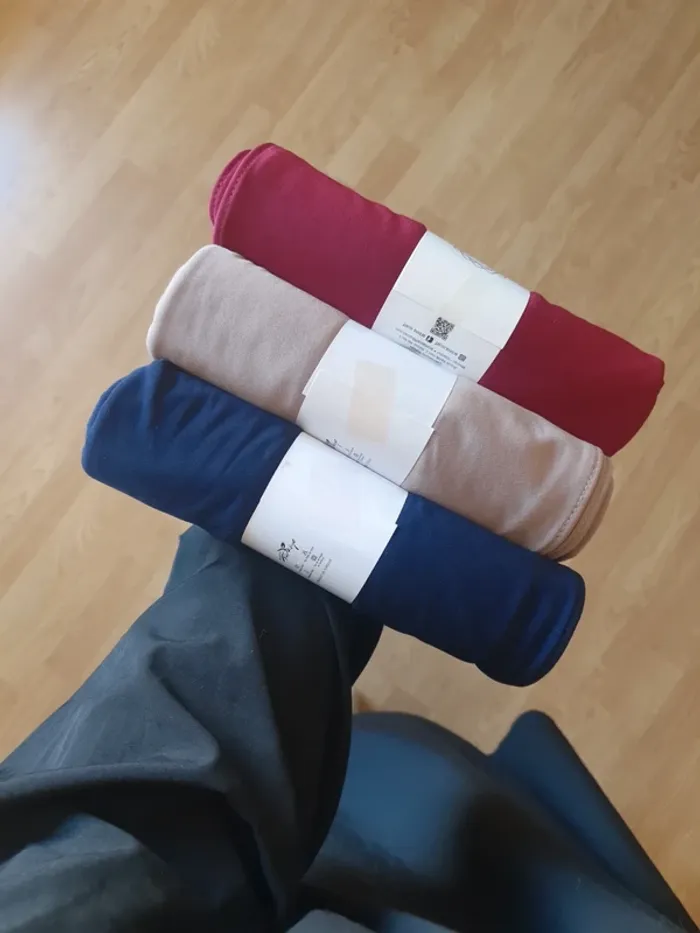 3 voiles hijabs en jersey premium luxe