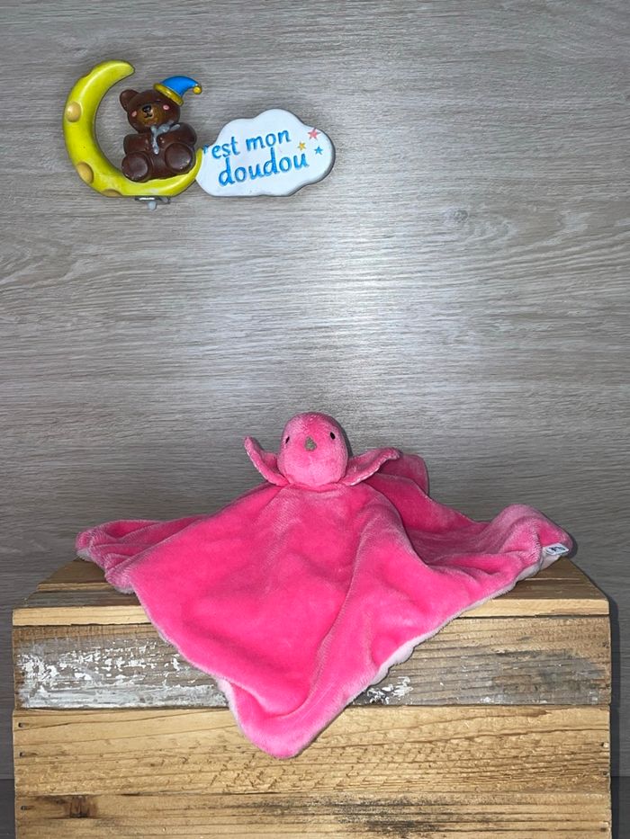 JAC67 doudou lapin 🐰 réversible oiseau 🐦 JACADI - photo numéro 2