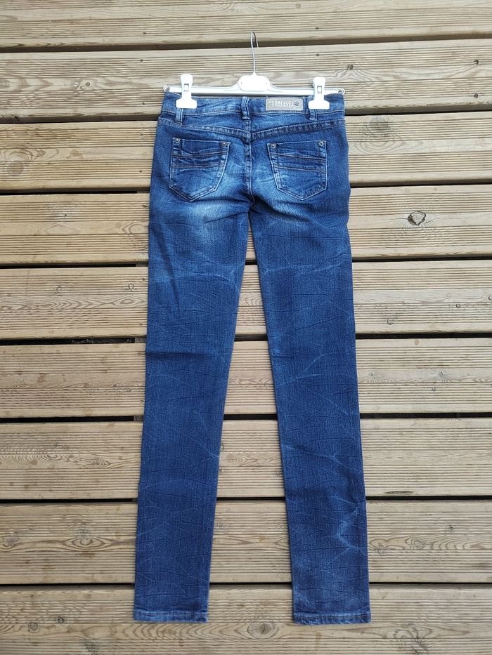 Jean Slim Taille Basse Bleu Foncé – Taille 34 / XS – Très Bon État – The sublevel Collection - photo numéro 7