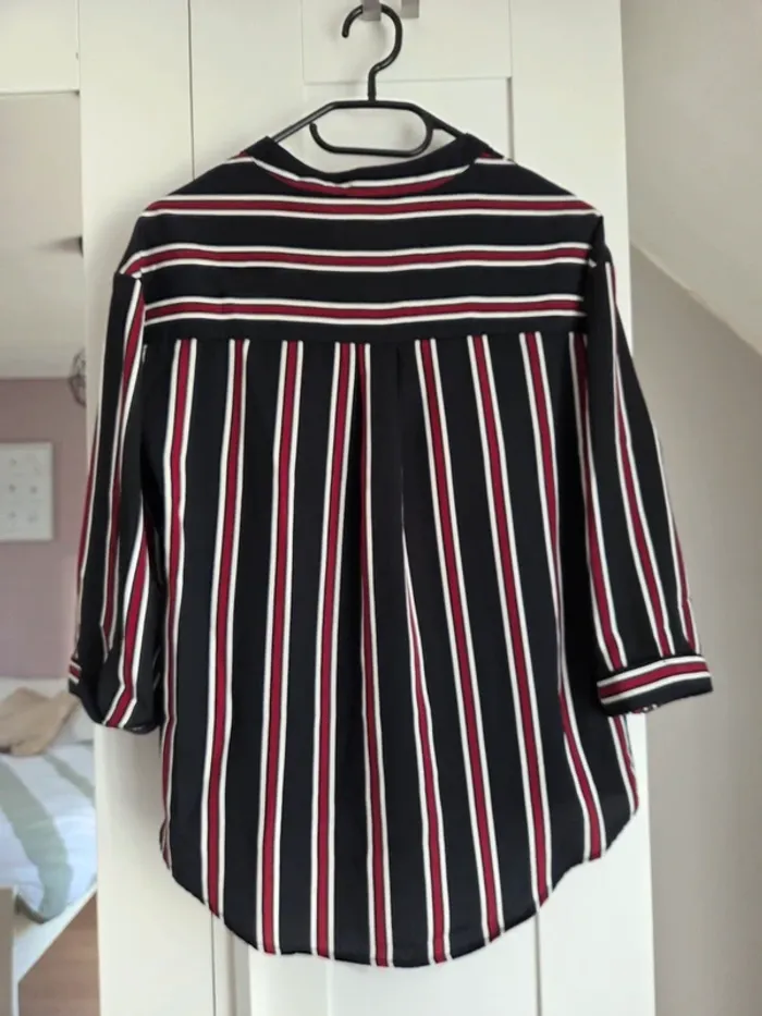Blouse top chemisier vintage femme taille 38 cache cache - photo numéro 3