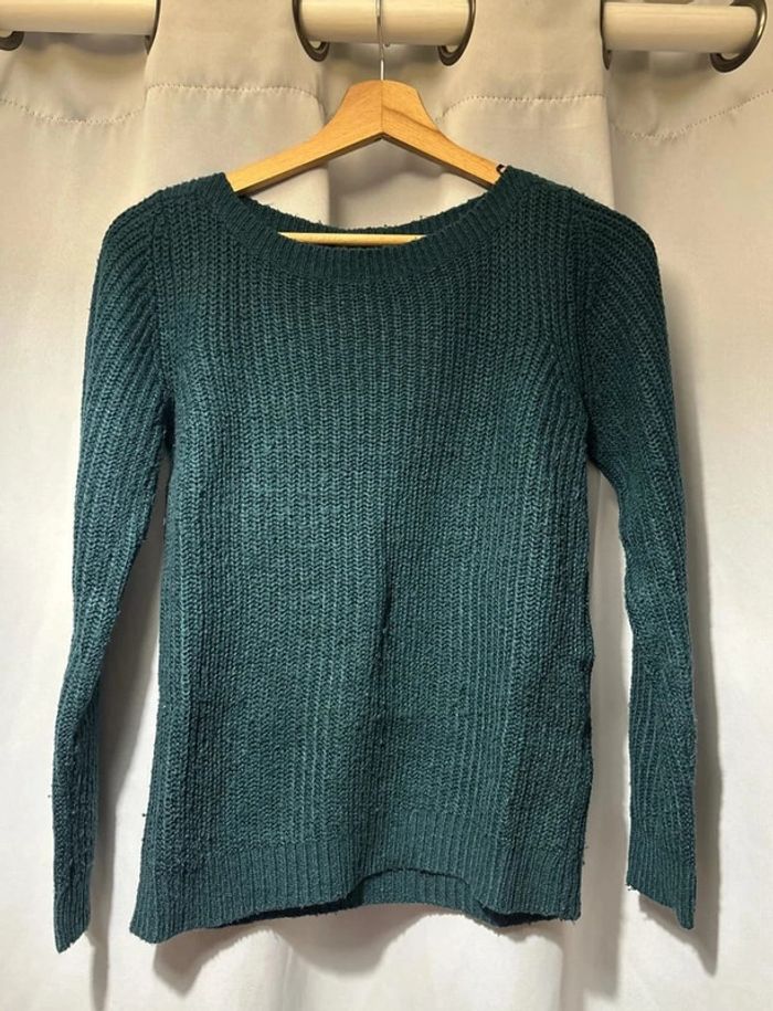 Pull femme vert bleue