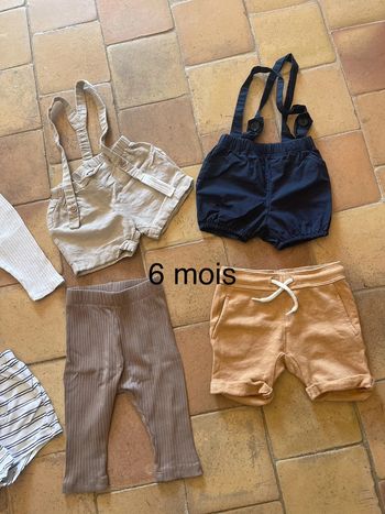 👶 lot shorts / leggings bébé garçon - Taille 6 mois - Comme neuf 👶