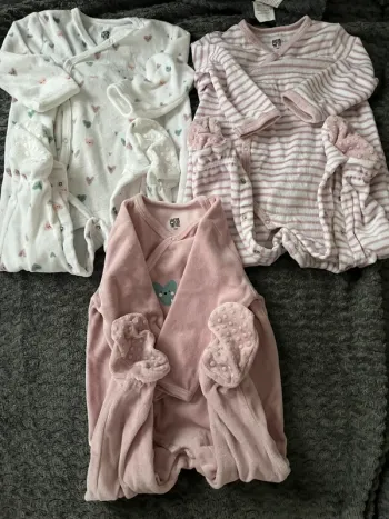 Lot 3 pyjamas velours ouverture avant