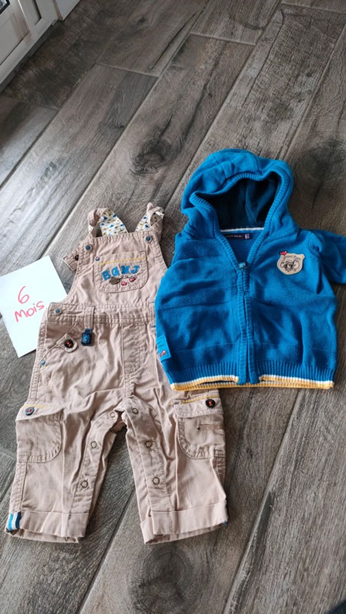 Ensemble salopette et gilet sergent major