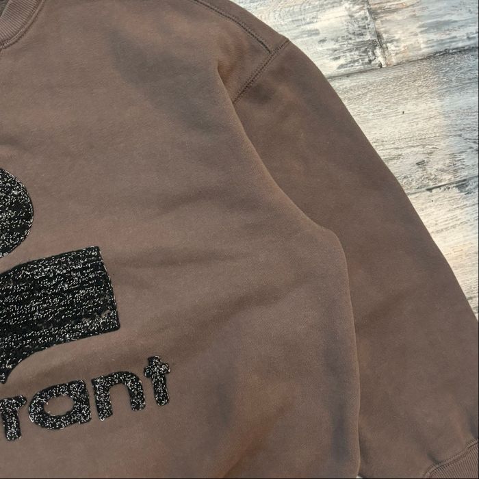 Sweat | Hoodie | Pull Isabel Marant Marron A Payette Noir - photo numéro 3