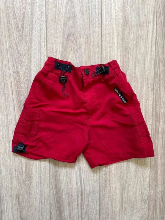 Bermuda rouge été garçon 4 ans