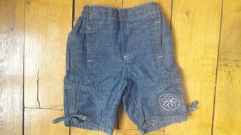 pantacourt en` jean fille 3 mois