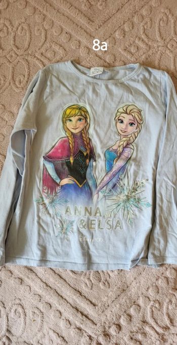 t shirt reine des neige 8 ans