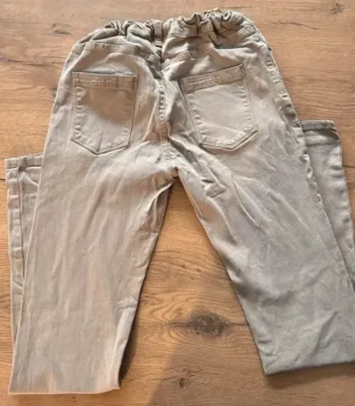 Jeans garçon 13-14 ans crème beige - photo numéro 4