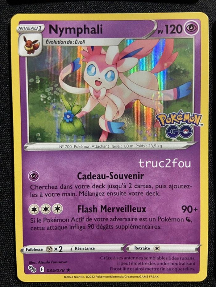 Lot 4 cartes Pokemon Holo Léviator Électhor Sulfura Nymphali /078 Pokémon neuf - photo numéro 5