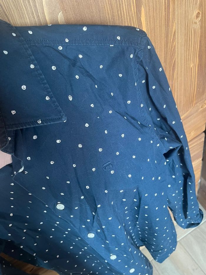 Chemise bleu marine G-star motif blanc - photo numéro 2