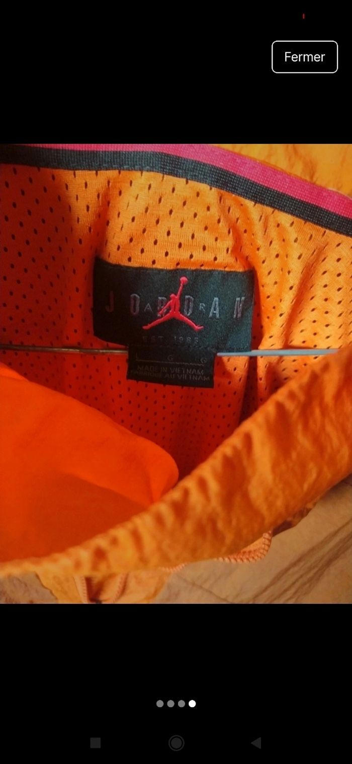 Coupe vent Jordan AIR orange - photo numéro 4