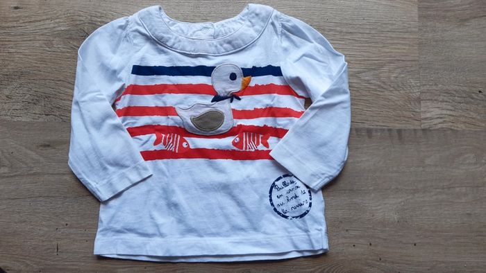 Tee-shirt mixte DP am 12 mois marin canard - photo numéro 3