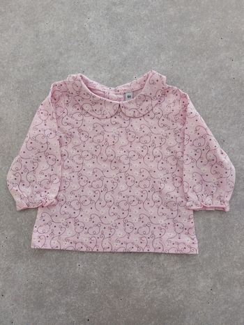 T-shirt rose avec col