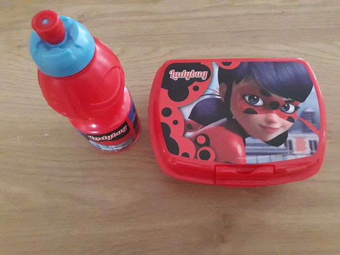 Boite a gouter + gourde Ladybug, Miraculous - photo numéro 2