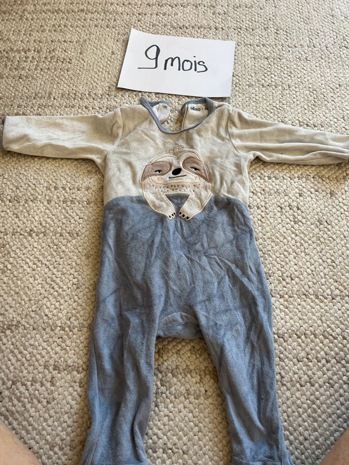 Pyjama velour 9 mois