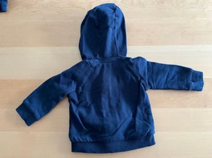 Gilet à capuche bleu marine 6mois Kiabi - photo numéro 2
