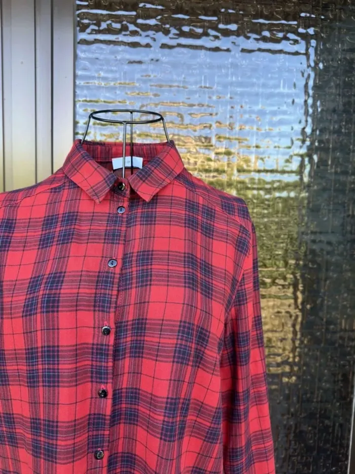 Chemise rouge à carreaux Cache Cache - photo numéro 4