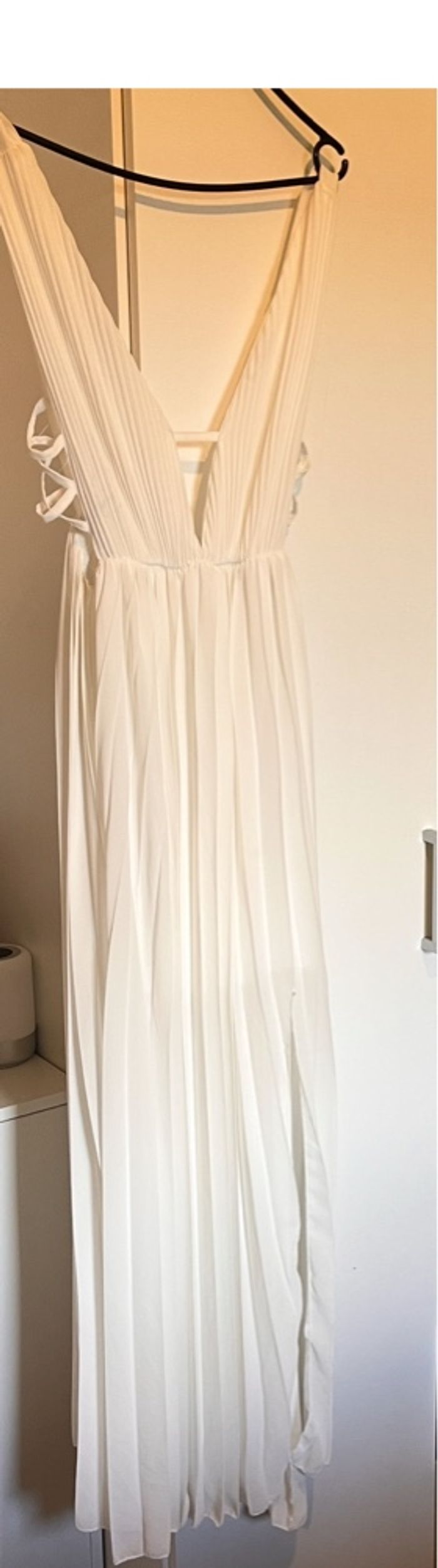 Robe longue plissée