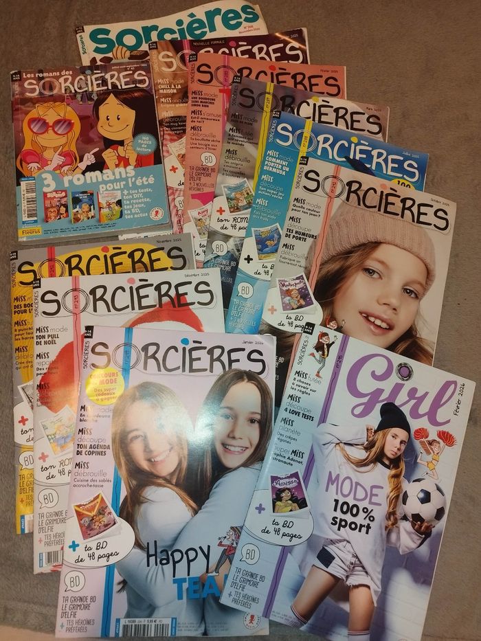 Sorcières/Girl lot revues magazines - photo numéro 1