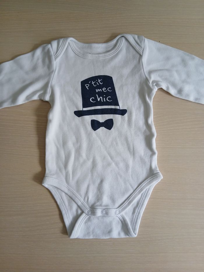 Bodie garcon en coton taille 6 mois marque gemo - photo numéro 2