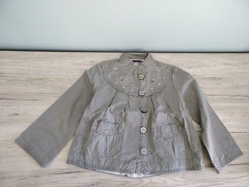 Veste mi-saison brodée fleurie fille 4 ans 