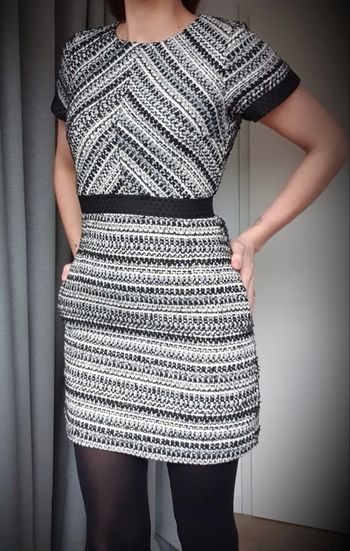 Robe chic tweed, taille 34, H&M