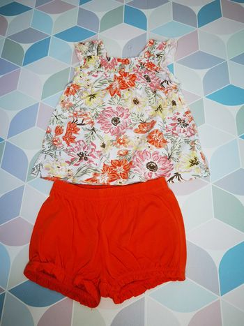 D3860 - ensemble fille 12 mois