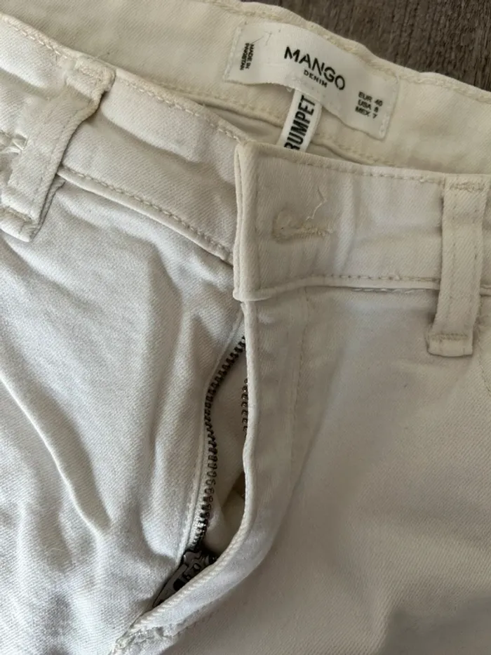 Jean blanc taille basse - photo numéro 6