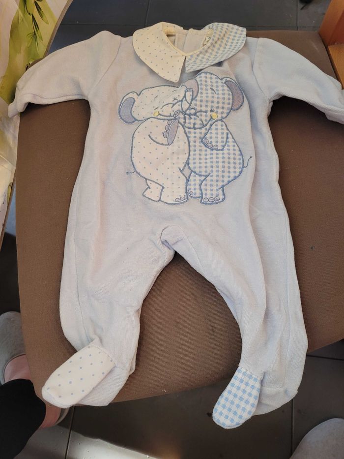 Pyjama velours naissance