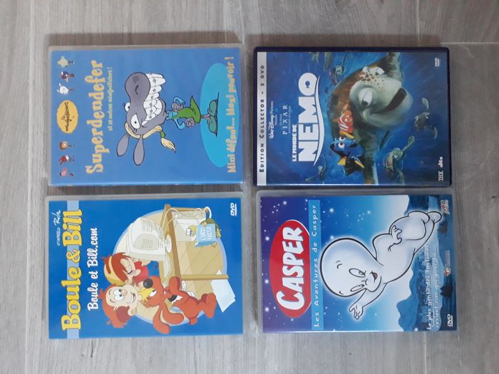 DVD enfants : Nemo, Boule et Bill, Casper, Minijusticiers, Sam le pompier, Shaun, Alvin, Peabody