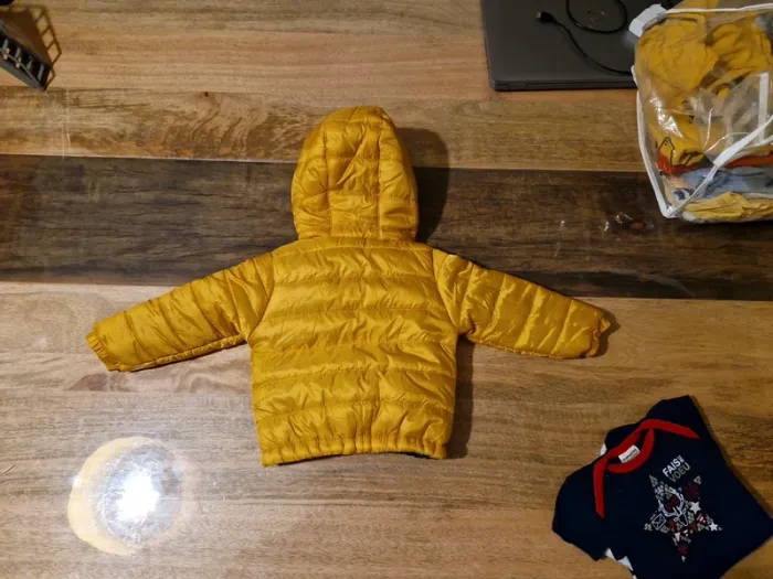 Veste doudoune réversible 68 cm 6-9 mois - photo numéro 4