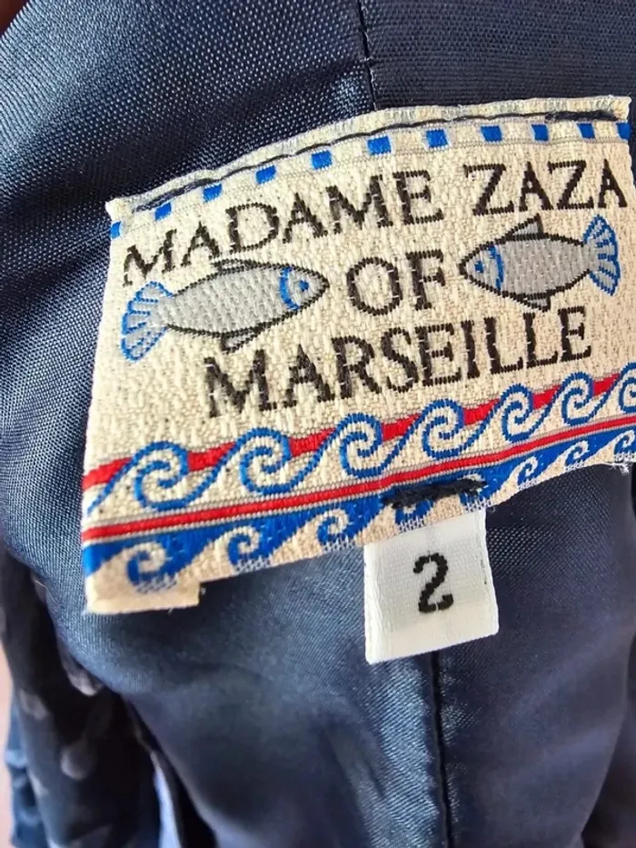 Veste courte bohème créateur Madame Zaza Of Marseille - Taille 2 / M (38) - photo numéro 3