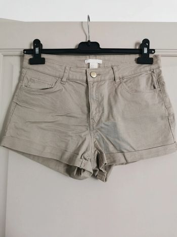 Short en jean beige