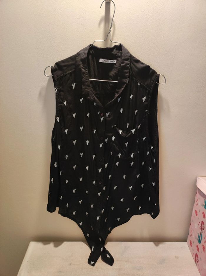 Chemise noire à motifs - photo numéro 2