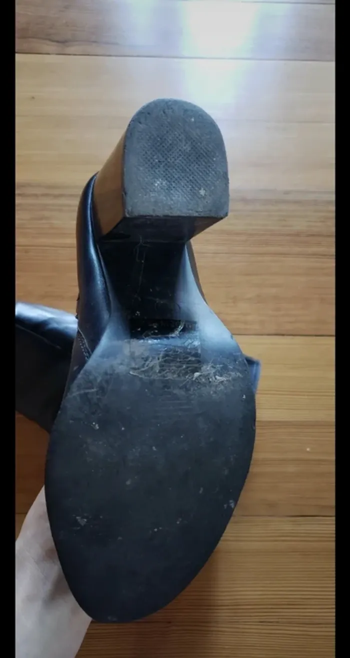 Bottines noires talon carré femme 38 - photo numéro 4