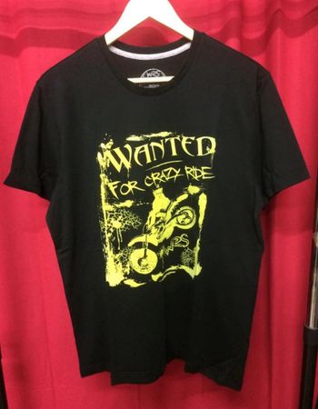 T-shirt motocross Wanted jaune M