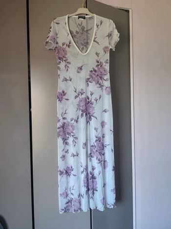 Goodlook paris fabriqué en France robe en transparence à fleurs 38