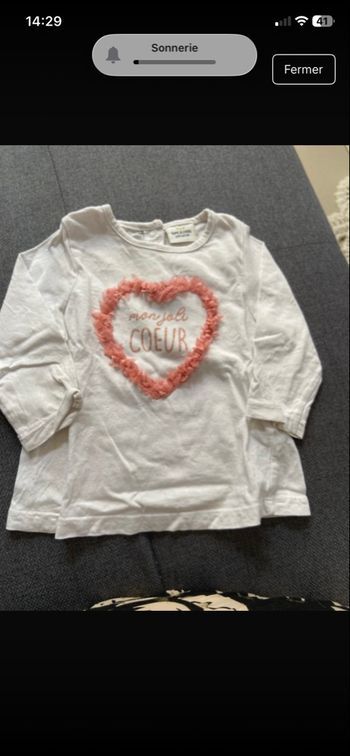 Teeshirt manche longue petit cœur