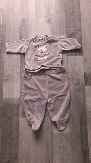 Pyjama gris ourson 2 pcs 3 mois