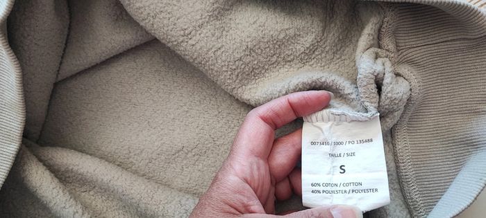 Sweat beige à capuche homme T: S - photo numéro 6