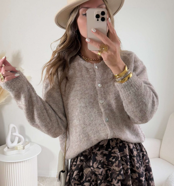 Gilet - Taupe - A Boutonner - Décontracté - Cocooning - Automne