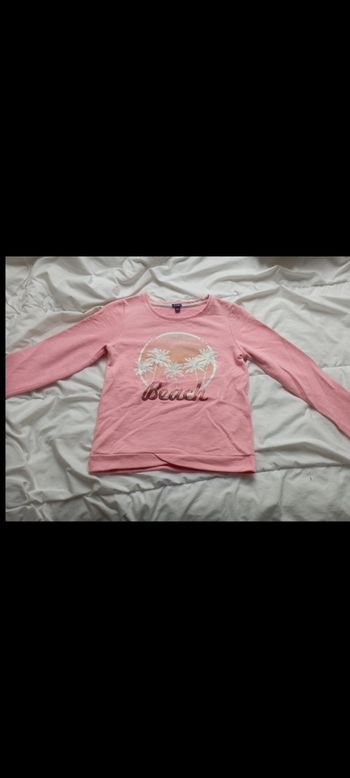 Pull manches longues rose Kiabi 10 ans 3€