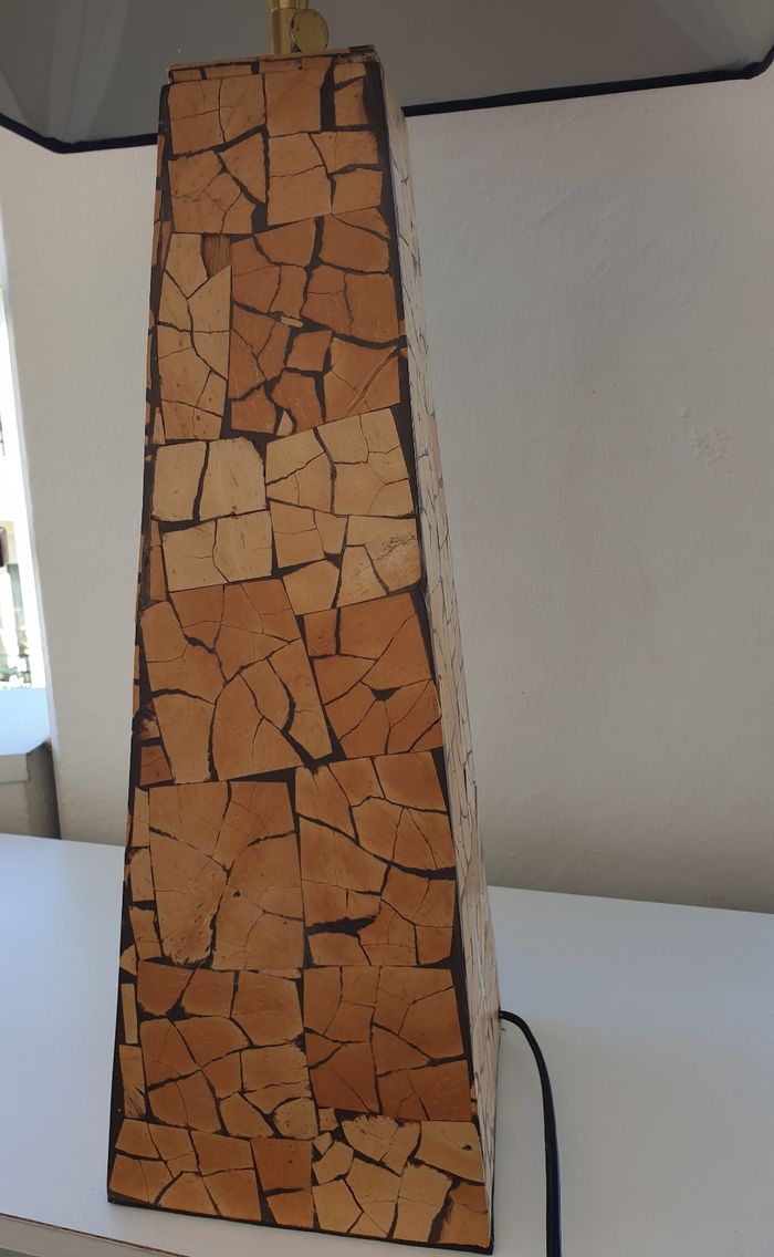 Lampe indonésienne en coco. 75cm - photo numéro 4