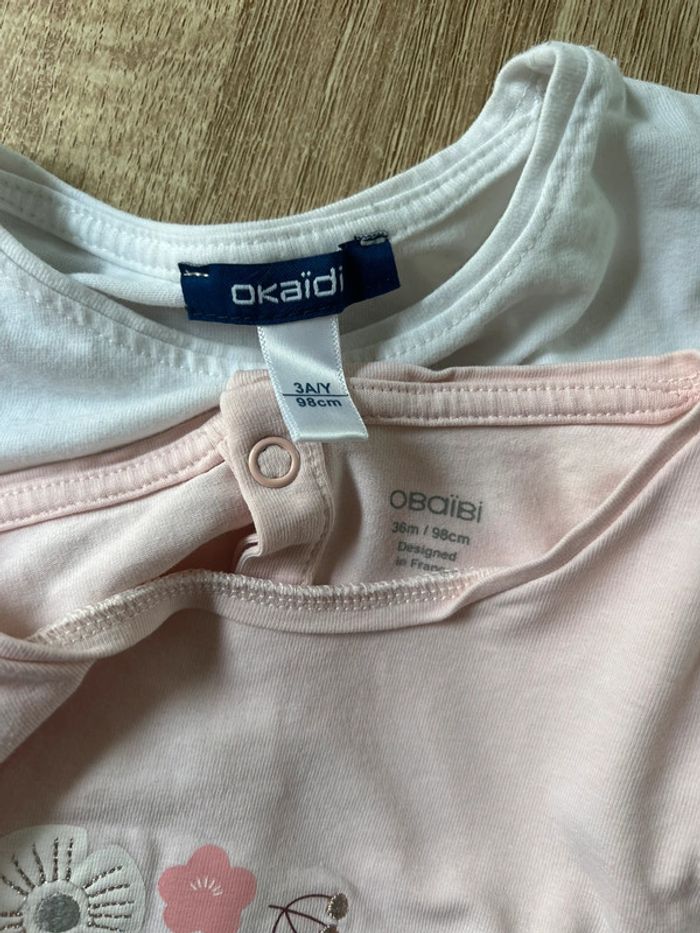 2 t-shirts fille - photo numéro 2