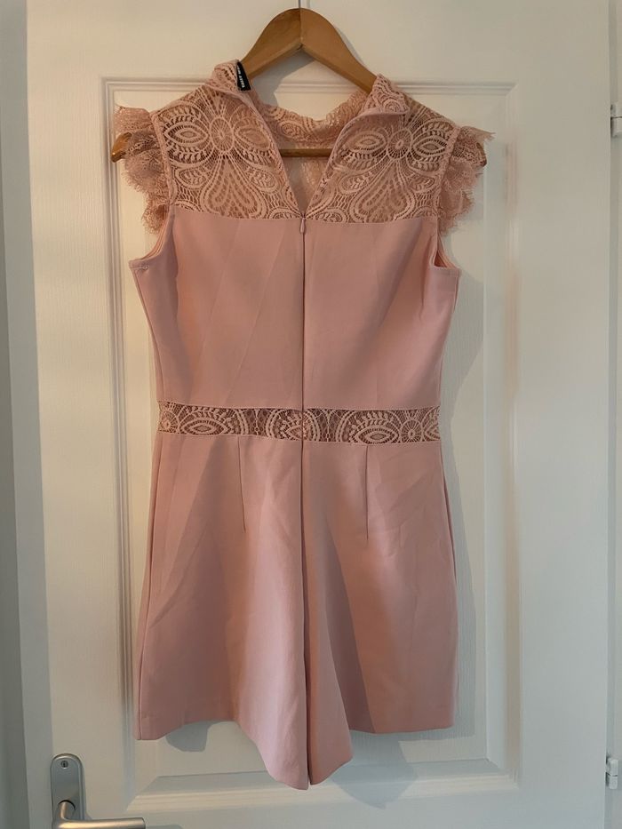 Combishort rose ajourée - photo numéro 3