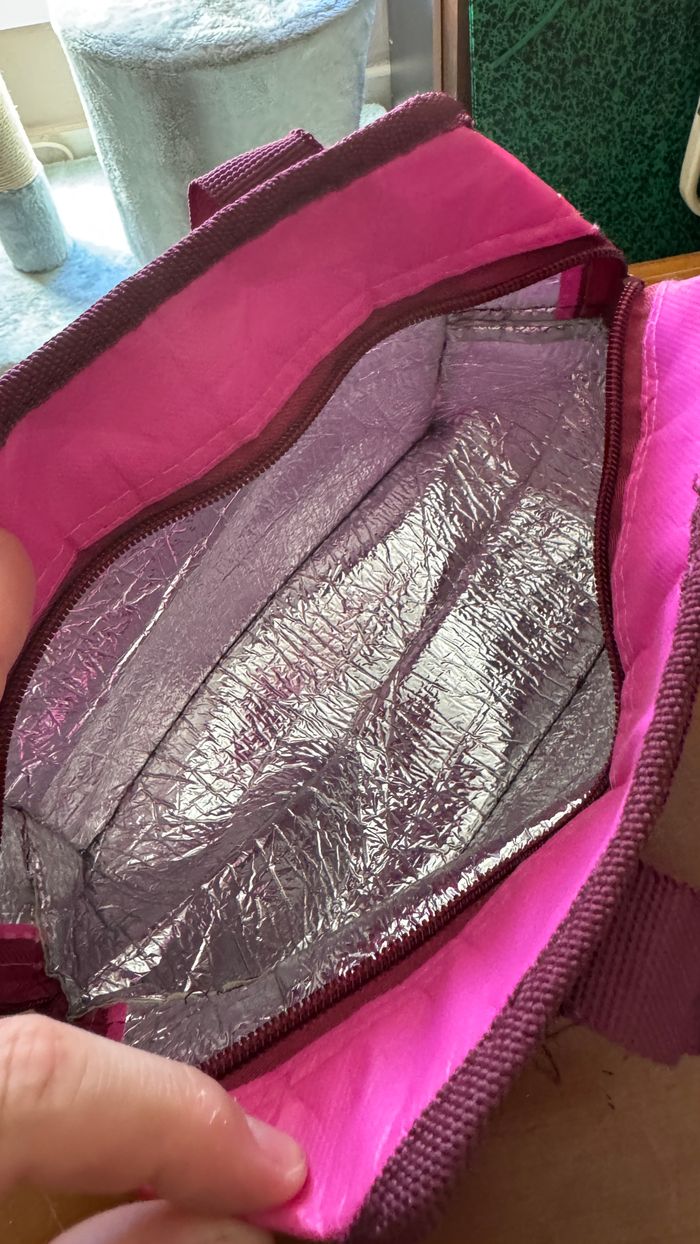 Sac isotherme glacière repas rose - photo numéro 2